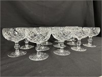 12 Waterford Crystal Champagne /Sherbet Glasses