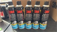 5 CANS OF 3M HIGH POWER BRAKE CLEANER