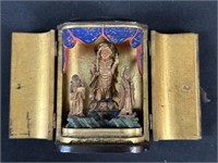 Rare Japanese Intricate Miniature Lacquered Shrine