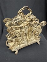 Art Nouveau French Brass Letter Holder