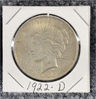 1922-D Silver Peace Dollar US Mint Coin