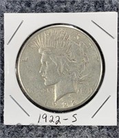 1922-S Silver Peace Dollar US Mint Coin
