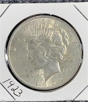 1923 Silver Peace Dollar US Mint Coin