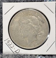 1922-D Silver Peace Dollar US Mint Coin