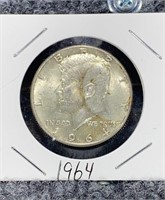 1964 90% Silver Kennedy Half Dollar US Coin