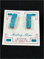 SM Sterling silver turquoise earrings