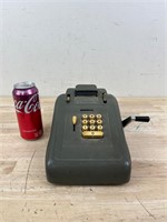Vintage hand crank calculator