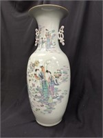 Early 19c. Lg. Hand Painted Chinese Porcelain Vase