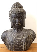 Casted Lava Stone Buddha Bust