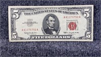 1963 $5 Bill US Currency Note