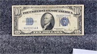1934-D $10 Silver Certificate US Currency Note