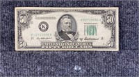 1950-B $50 Federal Reserve Note US Currency