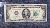 1950-D $100 Federal Reserve Note OFF CENTER CUT