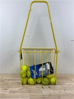 Tennis balls with ball holder