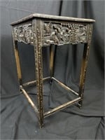 Chinese Black Lacquered Wood Carved Alter Table