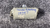 $25 Roll Susan B Anthony $1 Coins