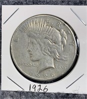 1926 Silver Peace Dollar US Mint Coin