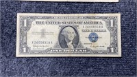 1957-B US $1 Silver Certificate Currency Note