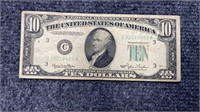 1950 $10 Federal Reserve Note US Currency