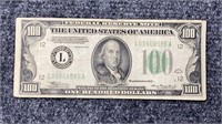 1934 $100 Bill Federal Reserve Note US Currency