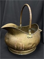 Brass & Copper Handled Ash Bucket Coal Scuttle