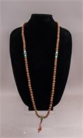 Rudraksha & Jade 108 Beads Rosary Necklace