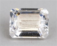 6.83ct Emerald Cut Clear Gemstone