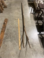 Wooden hay fork