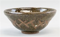 Chinese Brown Tea Dust Glaze Porcelain Bowl