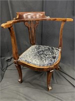 Carved Mahogany Corner Chair circa19th Century