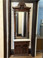 EastLake Victorian Pier Mirror w/MarbleShelf c1800