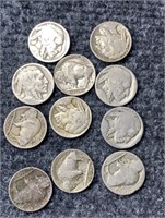 11 Buffalo Nickels US Coins