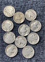 11 Buffalo Nickels US Coins