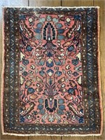 Antique Handknotted Oriental Small Area Rug