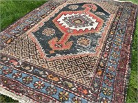 Antique Handknotted Oriental Carpet Rug