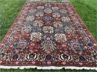 Semi-Antique Hand knotted Panel Oriental Carpet