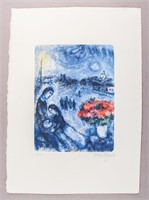 French Lithograph Paper Signed Marc Chagall E.A.