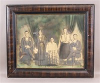 Rare American Lithograph Vintage Family Photo