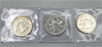 (3) 1962 Franklin 90% Silver Half Dollars