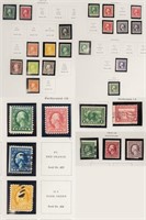 1908-1920 USA Postage Collection 5 Pages 28 Stamps