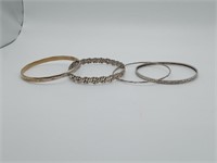 4 Sterling Bangle Bracelets Bracelet 38.4 grams