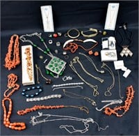 Group of Costume Necklaces, Bracelets, & Rings