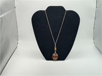 Sterling Baltic Amber Pendant Necklace