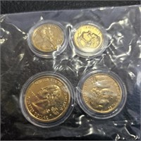 1999 Pre Millennium Gold Plate UNC Coin Set