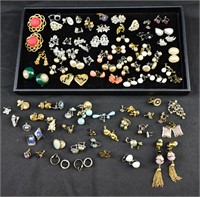 Group of Assorted Costume Clip On Earrings