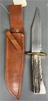 15" H.L. Morris Custom Stag Handle Knife