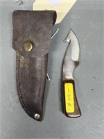Custom 6" Knife w/ Leather Sheath