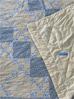 Light cotton summer quilt, machine/hand stitched