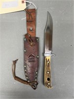 Puma Stag Handle Knife & Leather Sheath