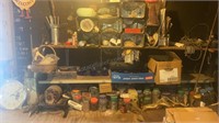 Contents of Work Bench, Shelf, & Wall